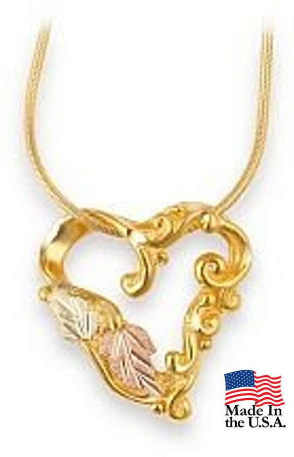 Black Hills Gold Heart Necklace