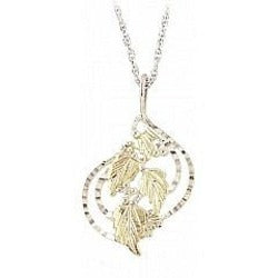Black Hills Gold Silver Leaf Necklace