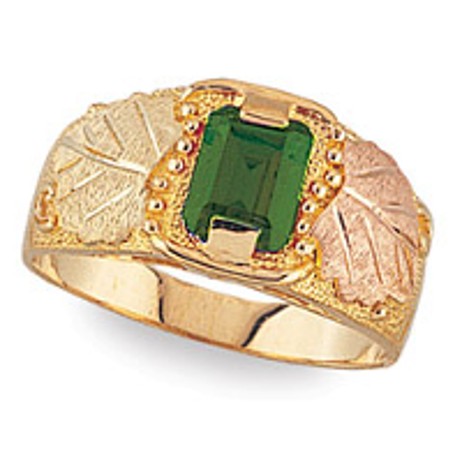 Black Hills Gold Men&#39;s Emerald Ring