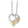 Black Hills Gold Silver Heart Necklace