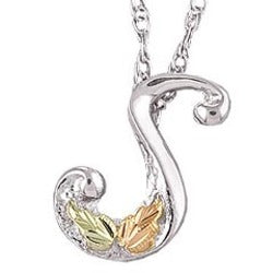 Black Hills Gold Silver Initial Necklace (MR2277)