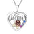 Black Hills Gold Silver Heart Mother's Birthstone Necklace - 1 to 6 Stones