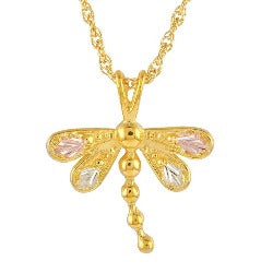 Black Hills Gold Dragonfly Necklace