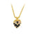 Black Hills Gold Silver Onyx Heart Necklace