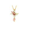 Black Hills Gold Rose, Diamond, or Ruby Cross Necklace (2G2156 / G2156D / G2156R)