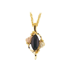 Black Hills Gold Onyx Necklace