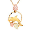 Black Hills Gold or Silver Dolphin Necklace (MR2319LD / G2319LD)