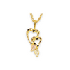 Black Hills Gold or Sterling Silver Double Heart Necklace (MR2430 / G2430)