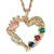 Black Hills Gold or Silver Birthstone Heart Necklace