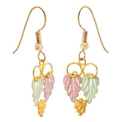 Black Hills Gold Off the Vine Leaf Earrings