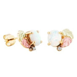 Gold Opal Earrings