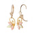 Black Hills Gold Three Leaf Earrings