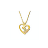 Black Hills Gold Heart Necklace with Diamond (GL03311X)