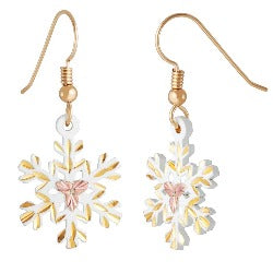 Gold Snow Flake Earrings