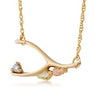 Black Hills Gold Wishbone Diamond Necklace (GLPE2319X)
