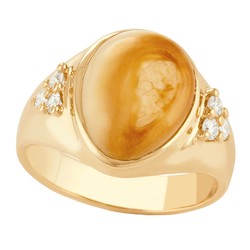 Men&#39;s Elk Ivory Ring - Flathead