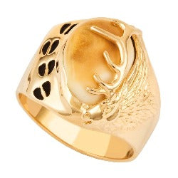 Men&#39;s Elk Ivory Ring - Tracker