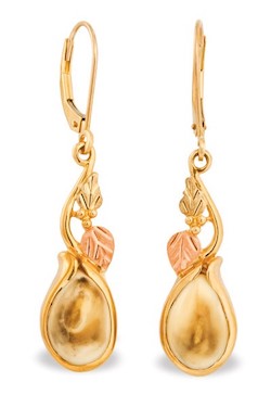 Black Hills Gold Elk Ivory Dawson Earrings