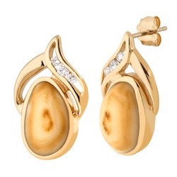 Black Hills Gold Elk Ivory Chesapeake Earrings (I430522D / I 30522D / IS30522D)