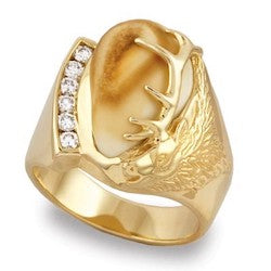 Men&#39;s Elk Ivory Ring - Cascade