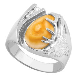 Men's Elk Ivory Ring - Glacier