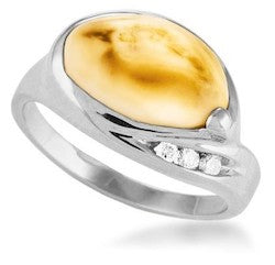 Men's Elk Ivory and Diamond Ring - Sierra
