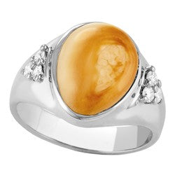 Men's Elk Ivory Ring - Flathead