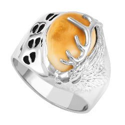 Men's Elk Ivory Ring - Tracker