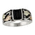 Black Hills Gold Silver Mens Birthstone Ring