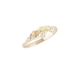 Black Hills Gold Ladies Silver Leaf Ring (MR181)