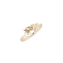 Black Hills Gold Ladies Silver Leaf Ring