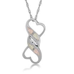 Black Hills Gold Sterling Silver Intertwined Hearts (2MR20485CZ)