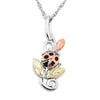 Black Hills Gold Silver Ladybug Necklace (MR20533)