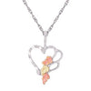 Black Hills Gold Silver Heart Necklace (MR2408)