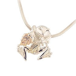 Black Hills Gold Frog Slider Necklace