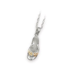 Black Hills Gold Sterling Silver Flip Flop Necklace