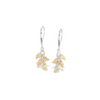 Black Hills Gold Silver Leaf Earrings (MR30004LR)