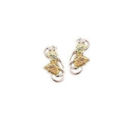 Black Hills Gold or Sterling Silver Leaf Earrings