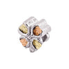 Black Hills Gold Silver Clover Leaf Bead Charm (MR8105)