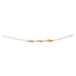 Black Hills Gold Silver Leaf Bracelet