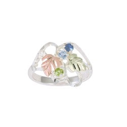 Black Hills Gold Silver Mother's Ring - 1 to 7 stones