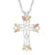 Black Hills Gold Diamond or Sterling Silver CZ Cross Necklace