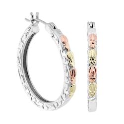 Black Hills Gold Sterling Silver Hoop Earrings