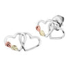 Black Hills Gold Silver Heart Earrings (2MRLER3101)