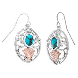 Black Hills Silver Dangle Turquoise Earrings