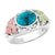 Black Hills Gold Silver Turquoise Ring