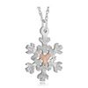 Black Hills Gold Sterling Silver SnowFlake Necklace (MRLPE972)