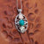 Black Hills Gold Silver Turquoise Ring