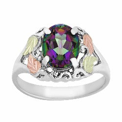Black Hills Gold Silver Mystic Fire Ring