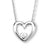 Silver Elegance Sterling Silver Diamond Heart Necklace